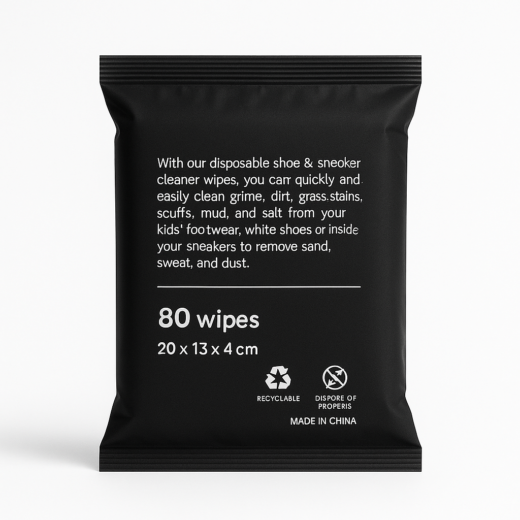 Natural Sneaker & Shoe Cleaner Wipes - 1 Packs of 80